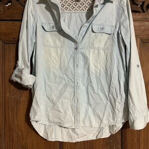 Chico's White Lace Overlay Top